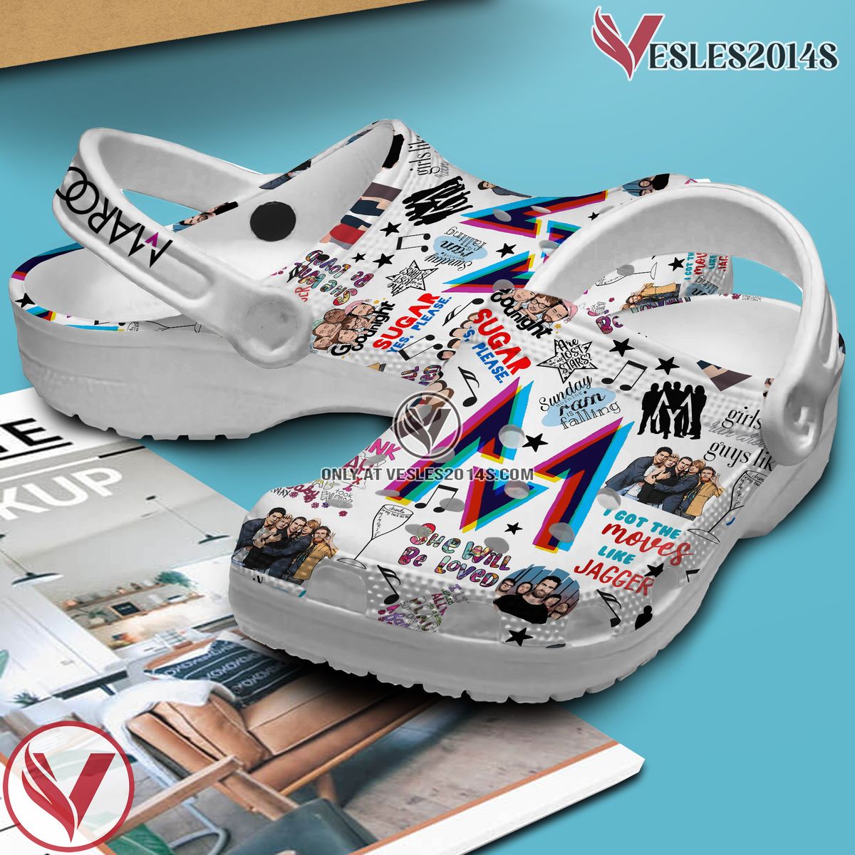 Maroon 5 Music Crocs Crocband Clogs Shoes, Unique Gifts For Fans Style 2 - Vesles2014S 2