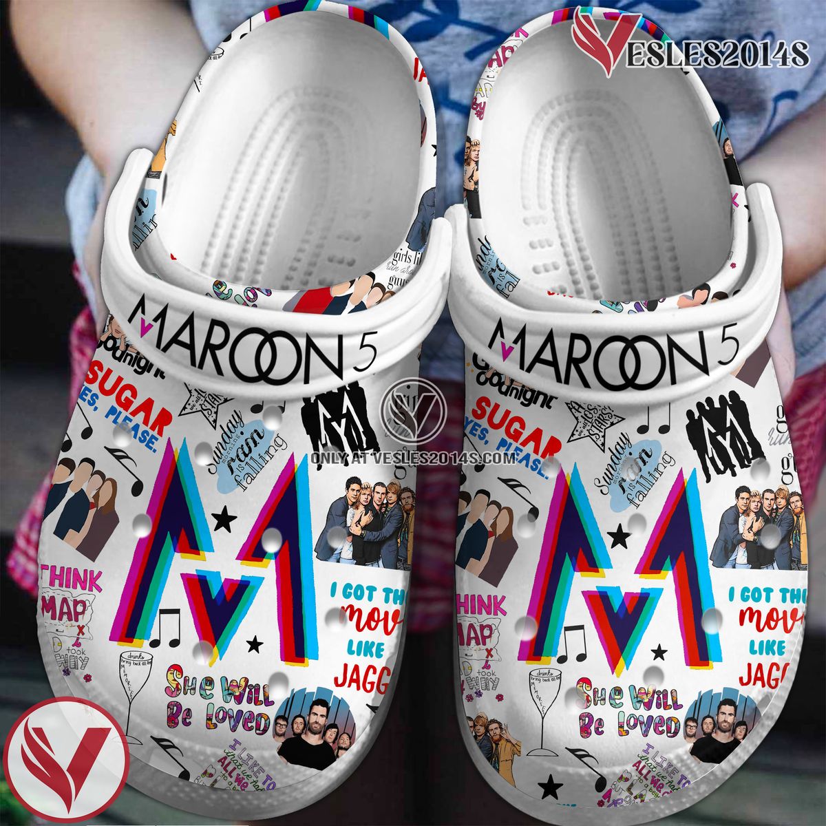 Maroon 5 Music Crocs Crocband Clogs Shoes, Unique Gifts For Fans Style 2 - Vesles2014S