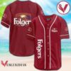Maroon Folgers Coffee Baseball Jersey, Perfect Gifts For Fans - Vesles2014S