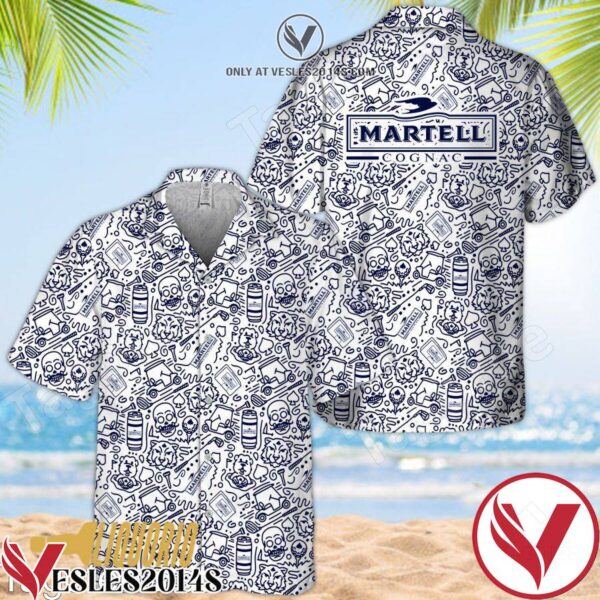 Martell Cognac Doodle Art Hawaiian Shirt, Unique Gifts For Friends - Vesles2014S 1