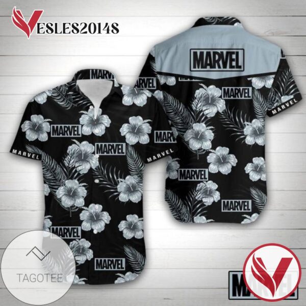 Marvel Avengers Hawaiian Graphic Print Short Sleeve Hawaiian Casual Shirt Vesles2014S 1