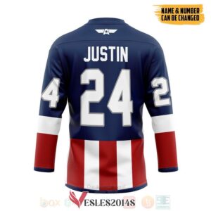 Marvel Captain America Personalized Hockey Jersey, Trending Gifts For Fans - Vesles2014s 1