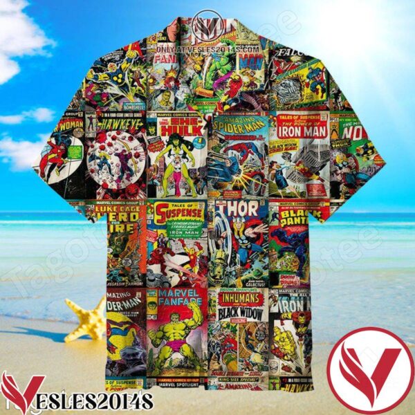 Marvel Comics Hawaiian Shirt, Unique Gifts For Friends - Vesles2014S 1