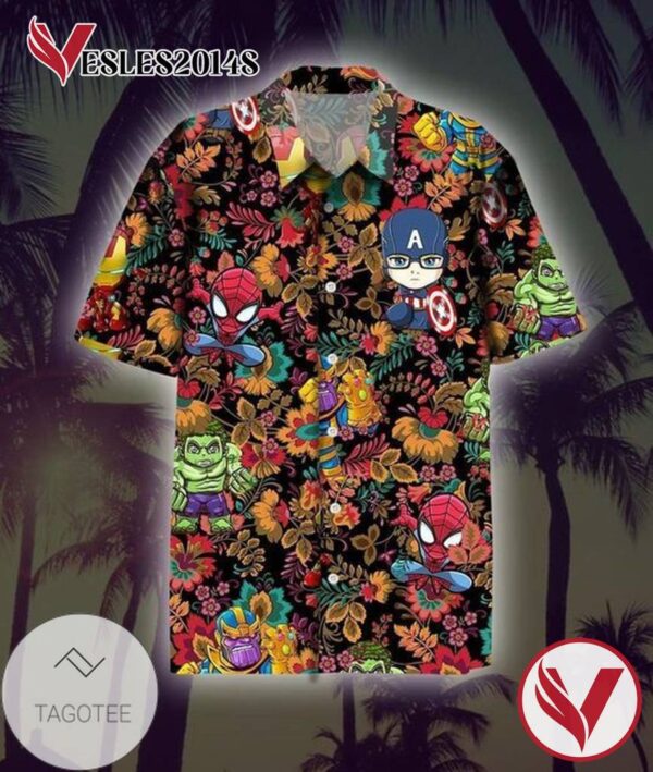 Marvel Hawaiian Graphic Print Short Sleeve Hawaiian Casual Shirt Vesles2014S 1