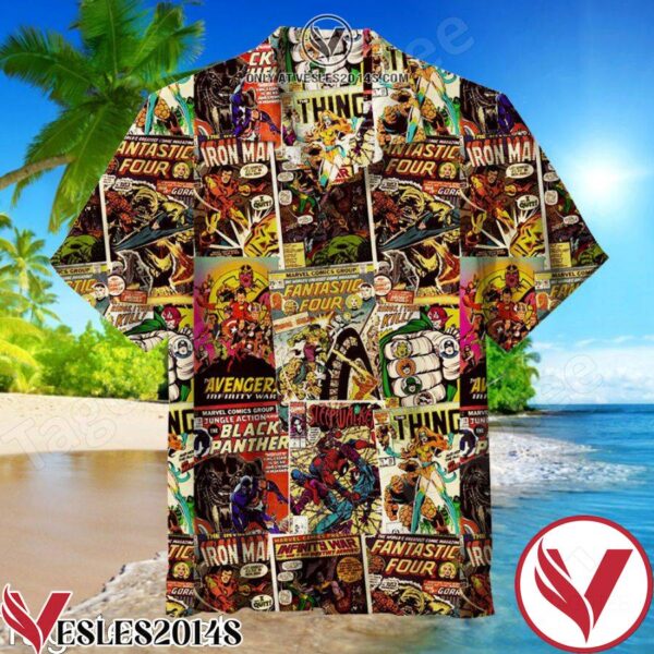 Marvel Poster Comics Classic Covers Hawaiian Shirt, Unique Gifts For Friends - Vesles2014S 1