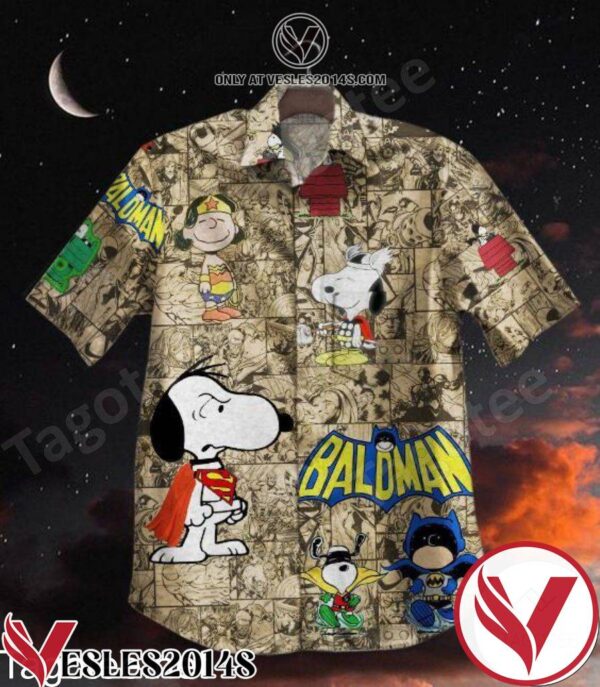 Marvel Snoopy Baldman Hawaiian Shirt, Unique Gifts For Friends - Vesles2014S 1