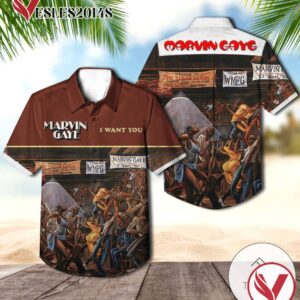 Marvin Gaye I Want You Album Cover Hawaiian Shirt, Best Gift For Music Lovers Vesles2014S