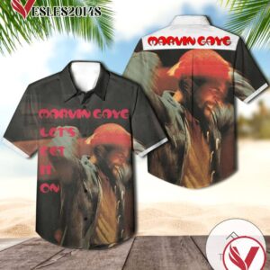 Marvin Gaye Let's Get It On Album Cover Hawaiian Shirt, Best Gift For Music Lovers Vesles2014S