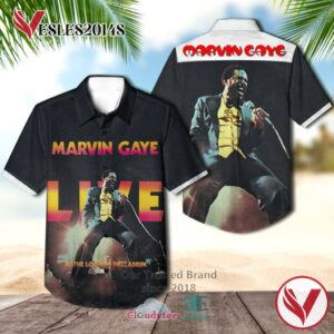 Marvin Gaye Live At The London Palladium Album Casual Hawaiian Shirt, Best Gift For Music Lovers Vesles2014S