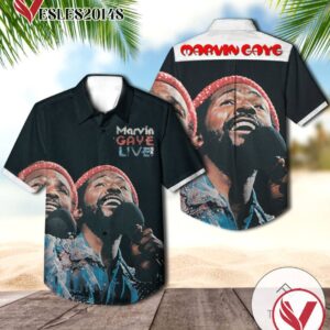 Marvin Gaye Live The Second Live Album Cover Hawaiian Shirt, Best Gift For Music Lovers Vesles2014S