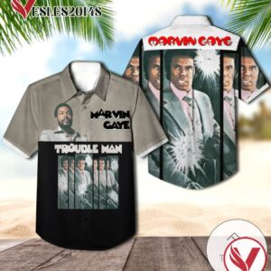 Marvin Gaye Trouble Man Album Cover Hawaiian Shirt, Best Gift For Music Lovers Vesles2014S