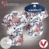 Maserati Hawaiian Graphic Print Short Sleeve Hawaiian Casual Shirt Vesles2014S