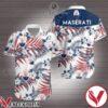 Maserati Navy Tropical Floral White Hawaiian Shirt, Unique Gifts For Friends - Vesles2014S 1