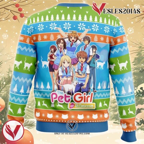 Mashiro and Friends The Pet Girl of Sakurasou Ugly Christmas Sweater, Unique Christmas Gift For Fans - Vesles2014S 1