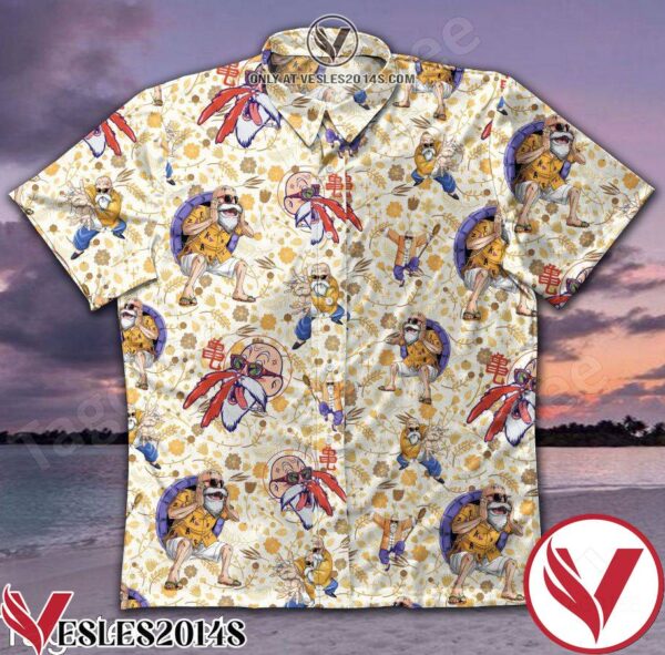 Master Roshi Little Flower Hawaiian Shirt, Unique Gifts For Friends - Vesles2014S 1
