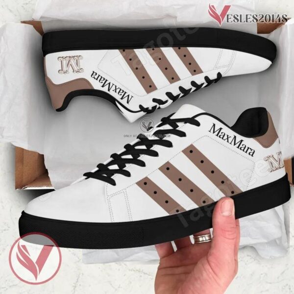Max Mara Logo Print Stan Smith Shoes, Unique Sneaker For Fans - Vesles2014s 1