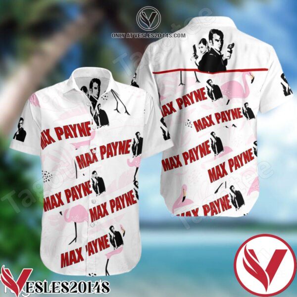 Max Payne White Hawaiian Shirt And Short, Unique Gifts For Friends - Vesles2014S 1