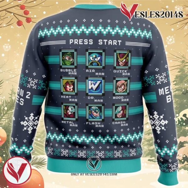 Mega Man 2 Bosses Ugly Christmas Sweater, Unique Christmas Gift For Fans - Vesles2014S 1