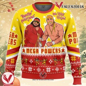 Mega Powers Macho Man and Hulk Hogan Ugly Christmas Sweater, Unique Christmas Gift For Fans - Vesles2014S