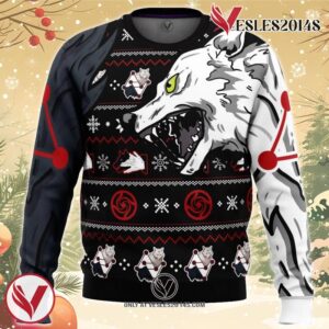 Megumi Divine Dogs Jujutsu Kaisen Ugly Christmas Sweater, Unique Christmas Gift For Fans - Vesles2014S
