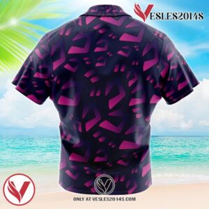 Menacing Aura JoJo’s Bizarre Adventure Hawaiian Button Up Shirt, Perfect Gifts For Anime Lovers - Vesles2014S 2