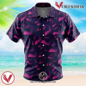 Menacing Aura JoJo’s Bizarre Adventure Hawaiian Button Up Shirt, Perfect Gifts For Anime Lovers - Vesles2014S