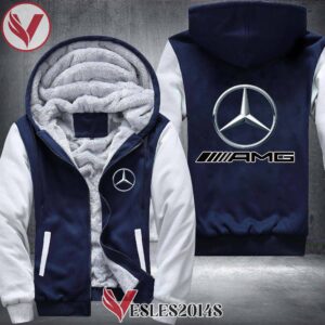 Mercedes AMG Fleece Hoodie Jacket, Unique Gifts For Car Lovers - Vesles2014S 1