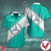 Mercedes AMG Petronas F1 Team Turquoise Hawaiian Shirt And Short, Unique Gifts For Friends - Vesles2014S 1
