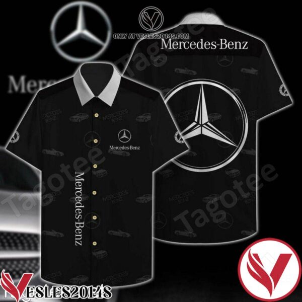 Mercedes-benz Car Print Black Hawaiian Shirt, Unique Gifts For Friends - Vesles2014S 1