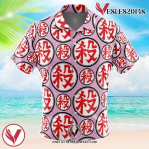Mercenary Tao Pai Pai Dragon Ball Z Hawaiian Button Up Shirt, Perfect Gifts For Anime Lovers - Vesles2014S