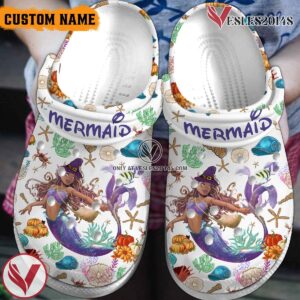 Mermaid Movie Crocs Crocband Clogs Shoes Comfortable For Men Women and Kids Style 1 - Vesles2014S