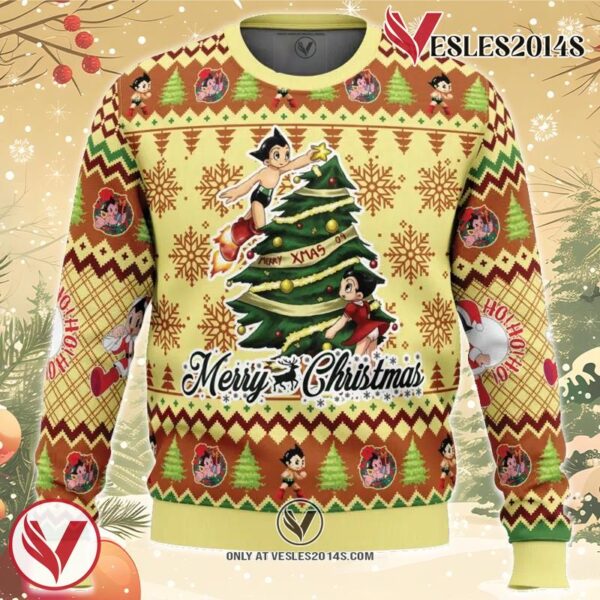 Merry Christmas Astro Boy Ugly Christmas Sweater, Unique Christmas Gift For Fans - Vesles2014S
