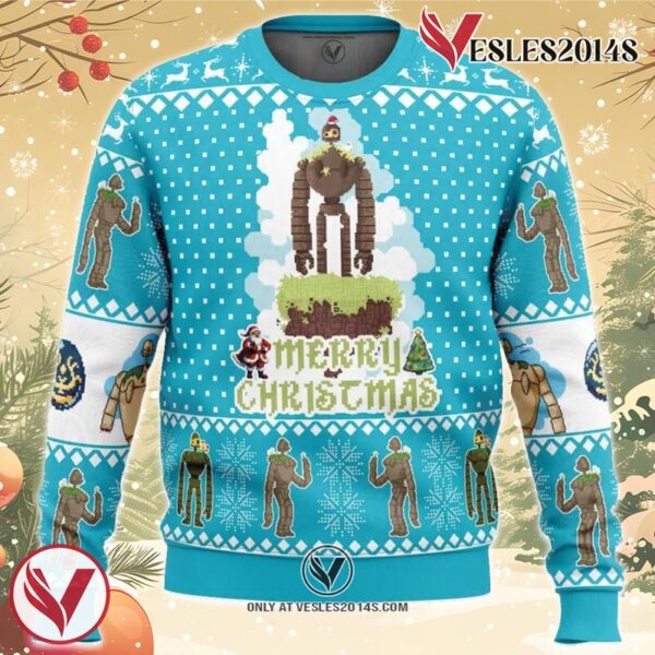 Merry Christmas Castle in the Sky Ugly Christmas Sweater, Unique Christmas Gift For Fans - Vesles2014S
