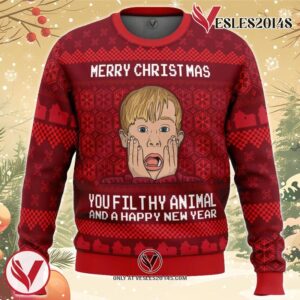 Merry Christmas Home Alone Ugly Christmas Sweater, Unique Christmas Gift For Fans - Vesles2014S