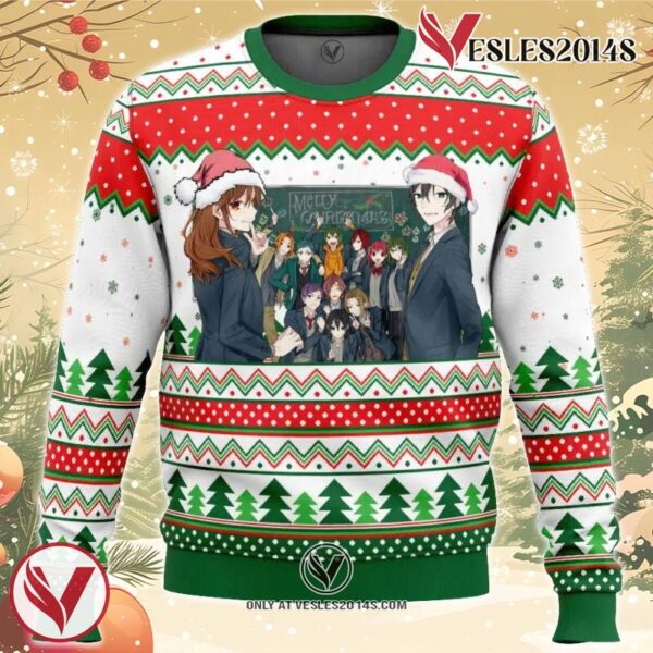 Merry Christmas Horimiya Ugly Christmas Sweater, Unique Christmas Gift For Fans - Vesles2014S