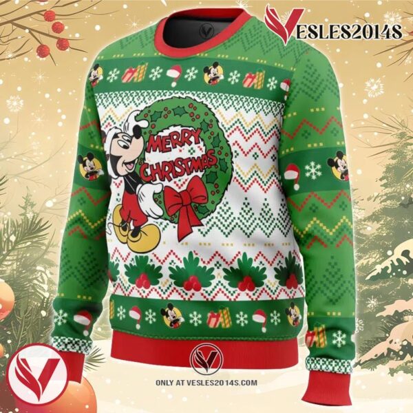 Merry Christmas Mickey Mouse Disney Ugly Christmas Sweater, Unique Christmas Gift For Fans - Vesles2014S 1