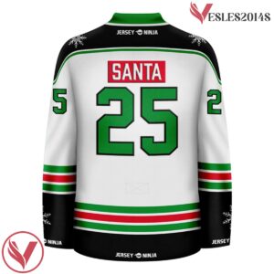 Merry Christmas Santa Holiday Hockey Jersey - Vesles2014S 3