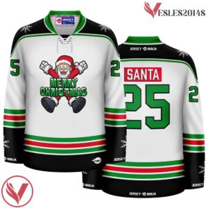 Merry Christmas Santa Holiday Hockey Jersey - Vesles2014S