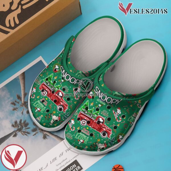 Merry Christmas Snoopy Peanuts Cartoon Crocs Crocband Clogs Shoes Comfortable For Men Women and Kids Style 1, Unique Gift From  Vesles2014S 3
