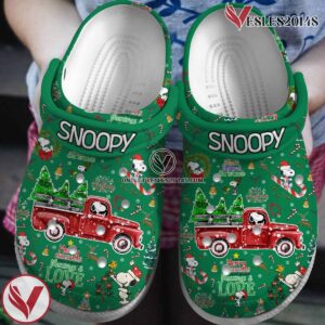 Merry Christmas Snoopy Peanuts Cartoon Crocs Crocband Clogs Shoes Comfortable For Men Women and Kids Style 1, Unique Gift From  Vesles2014S
