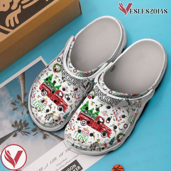 Merry Christmas Snoopy Peanuts Cartoon Crocs Crocband Clogs Shoes Comfortable For Men Women and Kids Style 2, Unique Gift From  Vesles2014S 3