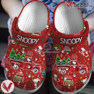 Merry Christmas Snoopy Peanuts Cartoon Crocs Crocband Clogs Shoes Comfortable For Men Women and Kids Style 3, Unique Gift From  Vesles2014S