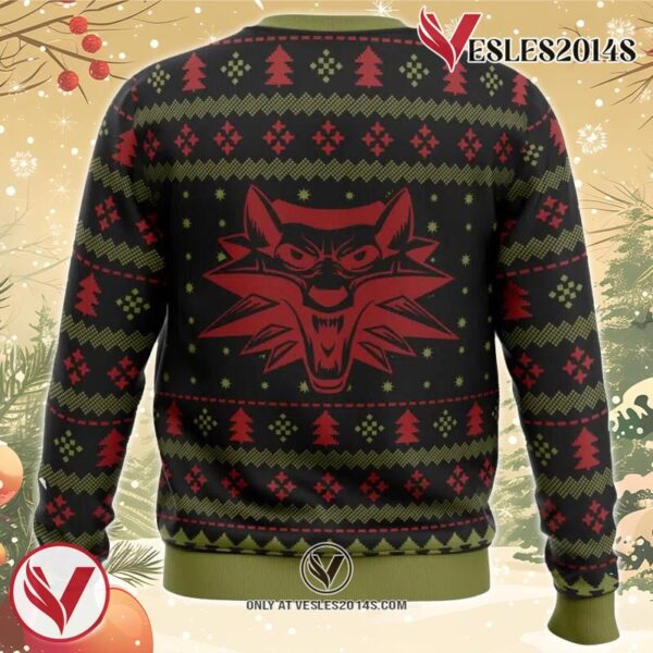 Merry Christmas and Toss a Coin The Witcher Ugly Christmas Sweater, Unique Christmas Gift For Fans - Vesles2014S 3