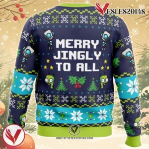 Merry Jingly Invader Zim Ugly Christmas Sweater, Unique Christmas Gift For Fans - Vesles2014S 1