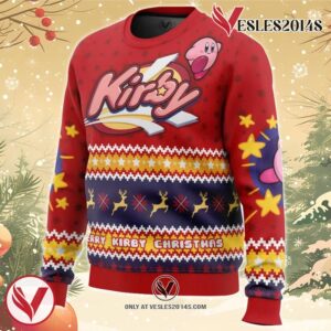 Merry Kirby Christmas Kirby Ugly Christmas Sweater, Unique Christmas Gift For Fans - Vesles2014S 1