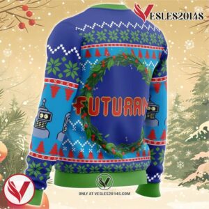 Merry Kissmyass Futurama Ugly Christmas Sweater, Unique Christmas Gift For Fans - Vesles2014S 2