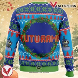 Merry Kissmyass Futurama Ugly Christmas Sweater, Unique Christmas Gift For Fans - Vesles2014S 3
