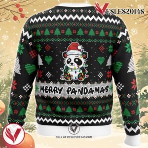 Merry Pandamas Pop Culture Ugly Christmas Sweater, Unique Christmas Gift For Fans - Vesles2014S 1