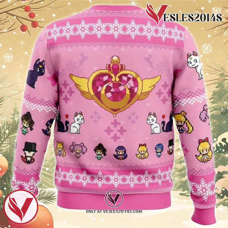 Merry Senshi Sailor Moon Ugly Christmas Sweater, Unique Christmas Gift For Fans - Vesles2014S 1