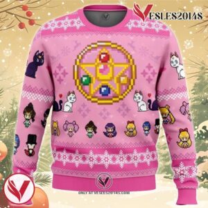 Merry Senshi Sailor Moon Ugly Christmas Sweater, Unique Christmas Gift For Fans - Vesles2014S